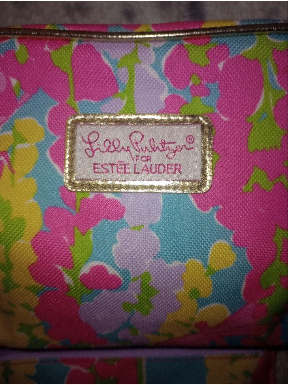 Lilly Pulitzer x Estée Lauder GWP 3 Pc Cosmetic Bag Pouch Mirror Set - Picture 4 of 6